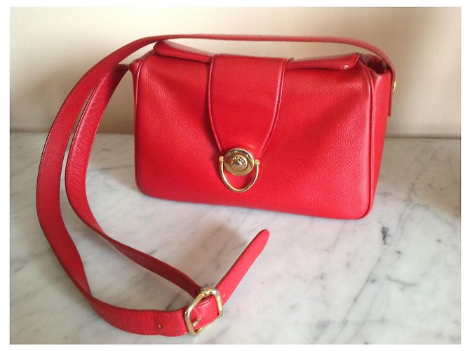 Borsa a tracolla Givenchy Obsedia in pelle martellata rossa Rosso - vista 2