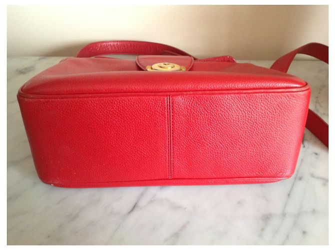 Borsa a tracolla Givenchy Obsedia in pelle martellata rossa Rosso - vista 7
