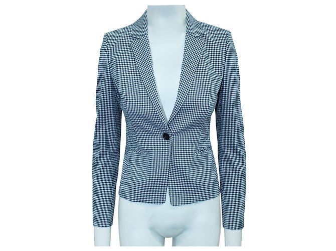 Hugo Boss Blue Checked Blazer - view 2