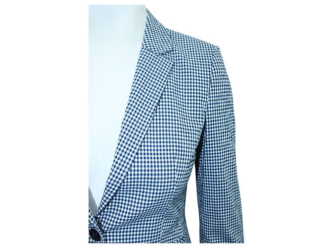 Hugo Boss Blue Checked Blazer - view 5