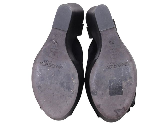 Giambattista Valli Velvet Satin Wedges - vista 5