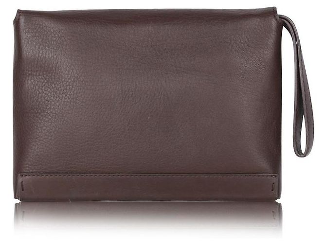 Lanvin Embreagem Envelope Marrom - vista 2