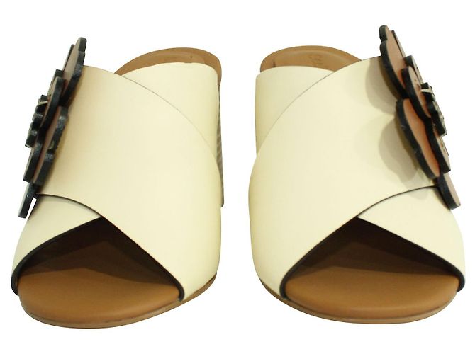 See by Chloé Creme e Brown Block Heels - vista 3