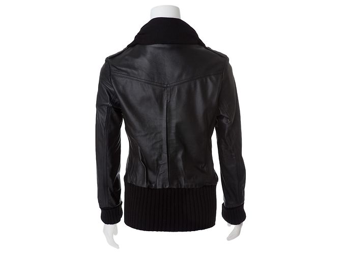 Damir Doma Chaqueta de cuero Negro - vista 3