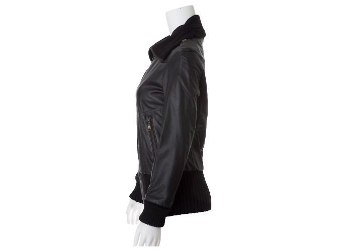 Damir Doma Chaqueta de cuero Negro - vista 4