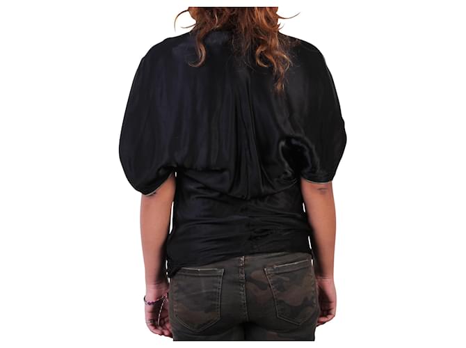 Hussein Chalayan Top negro con cremallera - vista 5