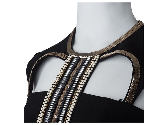 Sass & Bide Vestido recortado enfeitado com azulejos dourados - vista 4