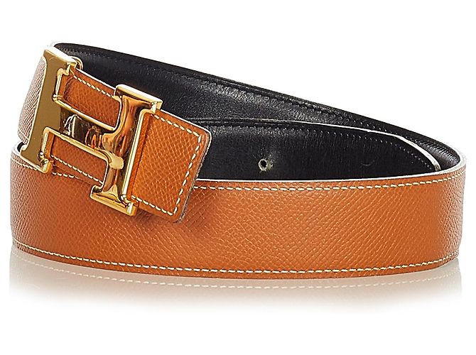 Hermès Hermes Brown Constance Ledergürtel Braun Golden - view 2