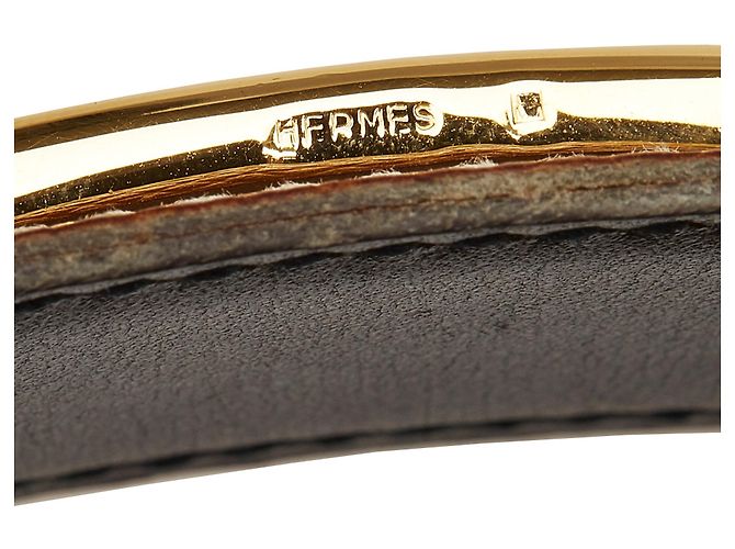 Hermès Hermes Brown Constance Ledergürtel Braun Golden - view 6