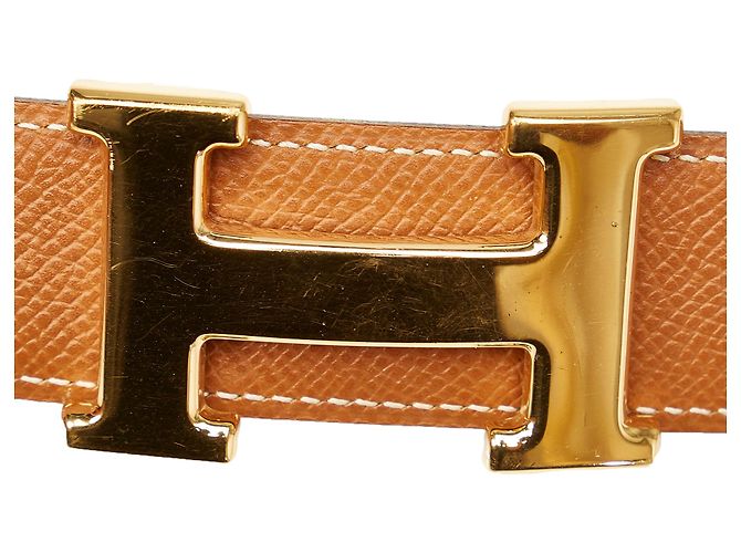 Hermès Hermes Brown Constance Ledergürtel Braun Golden - view 7