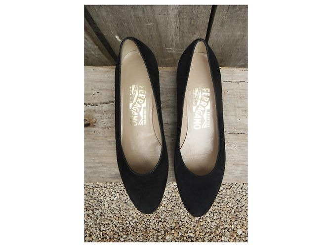 Décolleté vintage Salvatore Ferragamo p 35,5 Nero - vista 3
