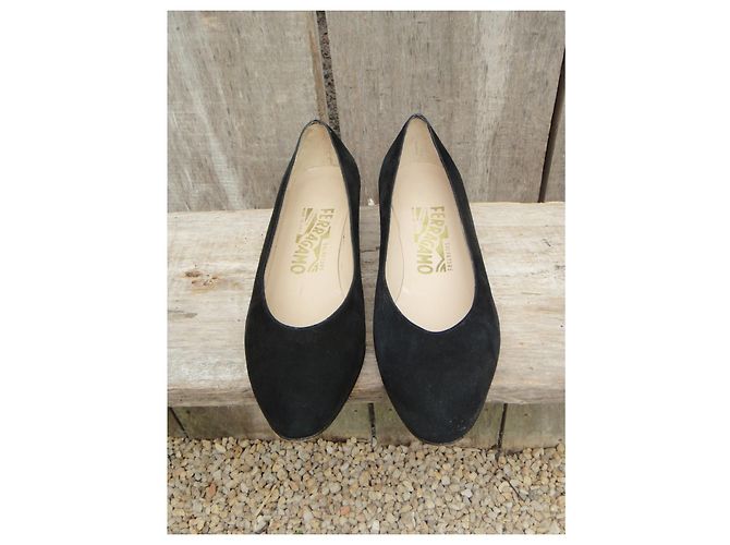 Décolleté vintage Salvatore Ferragamo p 35,5 Nero - vista 5