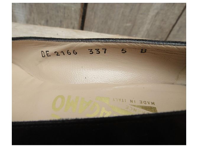 Décolleté vintage Salvatore Ferragamo p 35,5 Nero - vista 6