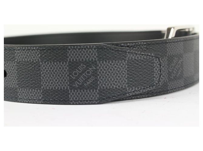 Slender Louis Vuitton 90/36 Reversible Damier Graphite 35mm schmaler Gürtel - Ansicht 2