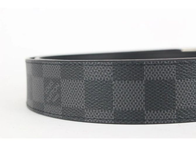 Slender Louis Vuitton 90/36 Reversible Damier Graphite 35mm schmaler Gürtel - Ansicht 3