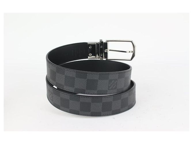 Slender Louis Vuitton 90/36 Reversible Damier Graphite 35mm schmaler Gürtel - Ansicht 9