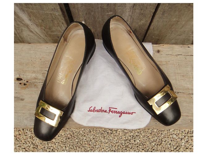 Salvatore Ferragamo p décolleté 35 Marrone scuro - vista 2