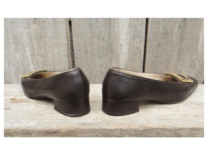 Salvatore Ferragamo p décolleté 35 Marrone scuro - vista 5