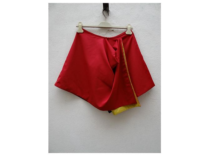 Falda Jean Paul Gaultier Roja de Seda y Viscosa - vista 5
