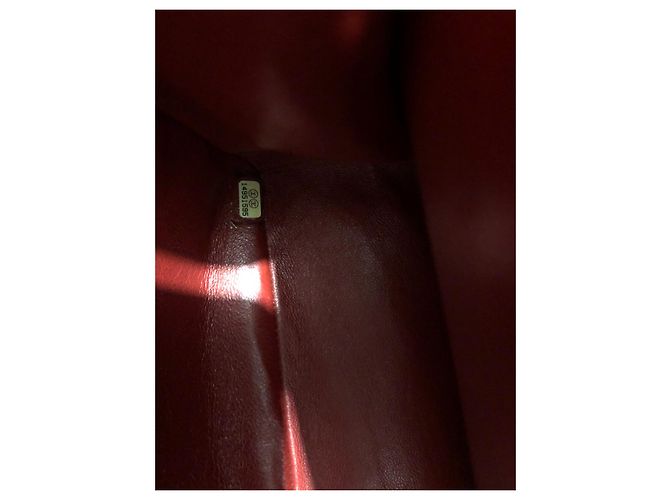 Mademoiselle Borsa Chanel Jumbo in pelle caviar rossa Rosso - vista 14
