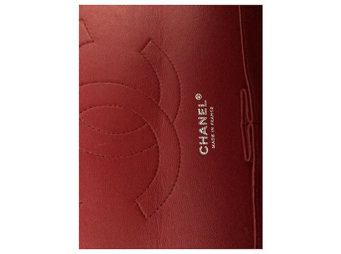 Mademoiselle Borsa Chanel Jumbo in pelle caviar rossa Rosso - vista 8
