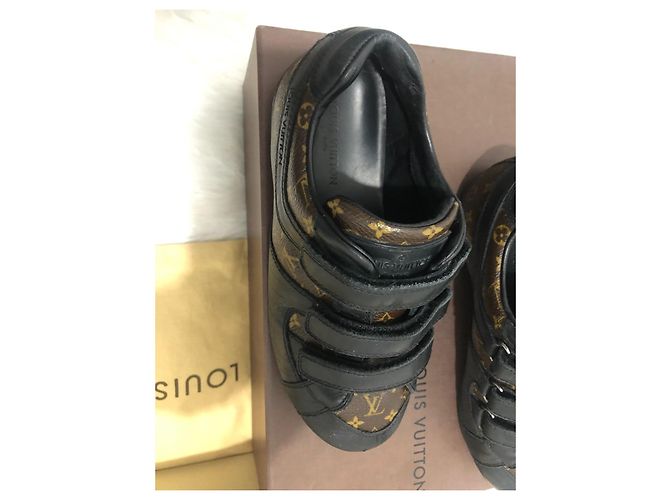 Baskets Louis Vuitton Enfant Cuir Marron - vue 3