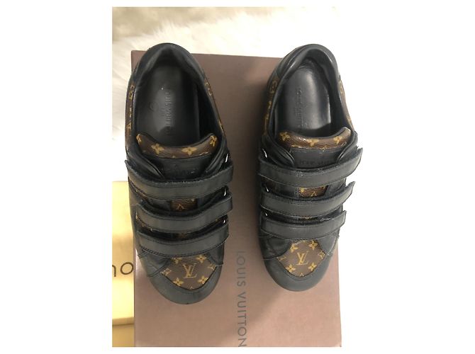 Baskets Louis Vuitton Enfant Cuir Marron - vue 4