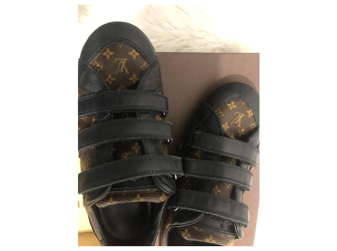Baskets Louis Vuitton Enfant Cuir Marron - vue 5