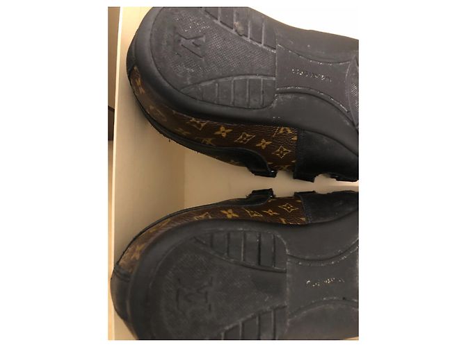 Baskets Louis Vuitton Enfant Cuir Marron - vue 6