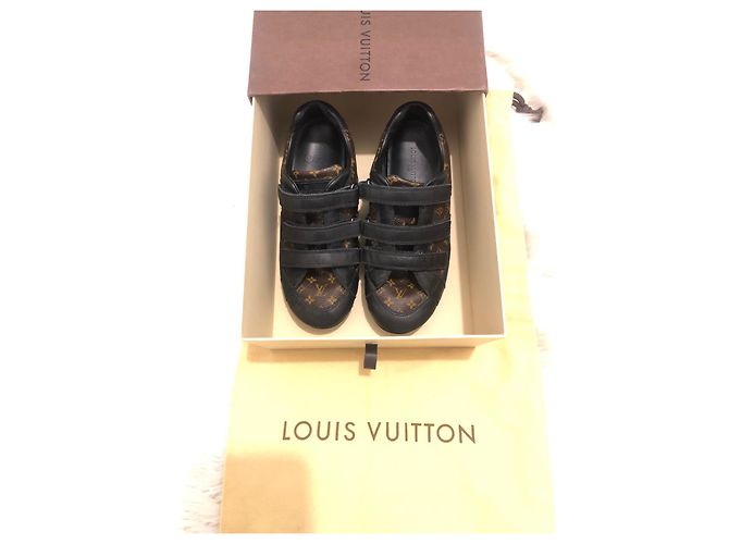 Baskets Louis Vuitton Enfant Cuir Marron - vue 9