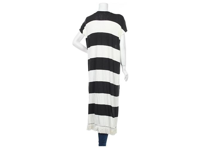 Autre Marque Rich & Royal langer Cardigan Schwarz Beige M - Ansicht 2