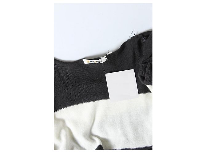 Autre Marque Rich & Royal langer Cardigan Schwarz Beige M - Ansicht 3