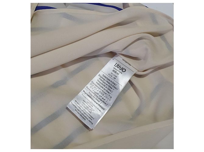 Liu.Jo Falda midi plisada Liu Jo a rayas azul cobalto y blanco - vista 6