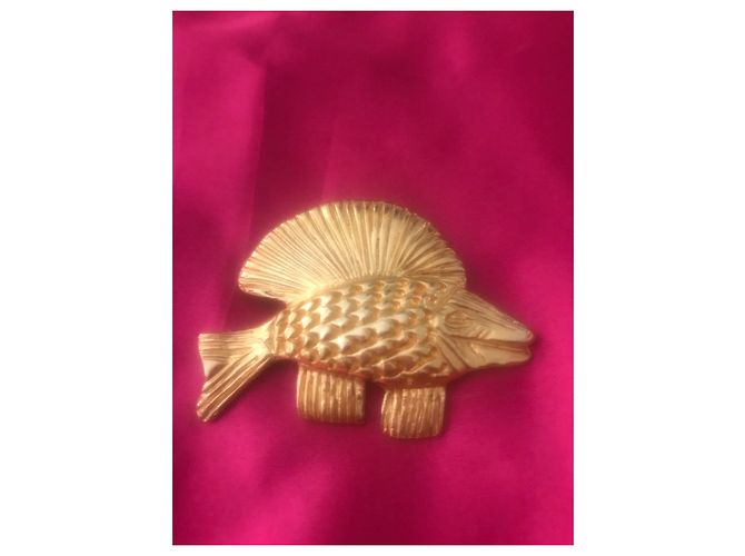 Spilla Pesce Céline Oro Metallo D'oro - vista 3