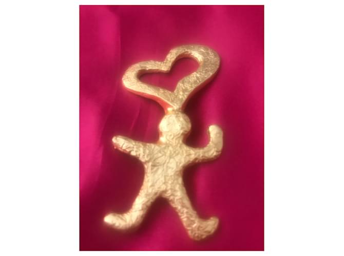 Spilla Céline Uomo con Cuore Oro Gold hardware - vista 2