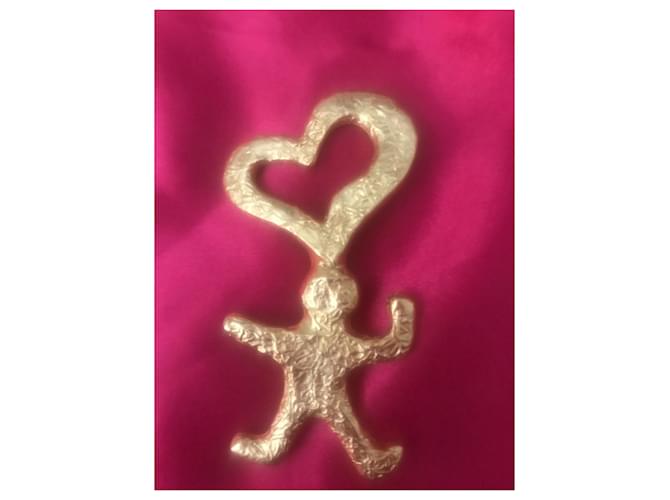 Spilla Céline Uomo con Cuore Oro Gold hardware - vista 3