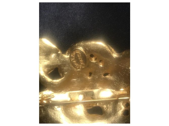 Spilla Tartaruga Dorata Céline Gold hardware - vista 3