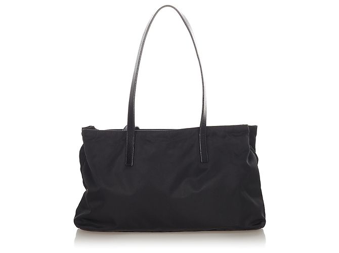 Borsa tote in tessuto nero Prada - vista 3