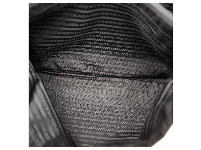 Borsa tote in tessuto nero Prada - vista 6