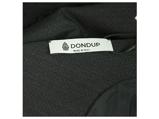 Dondup Blau Schwarz Spitzenbesatz Cocktail Wolle Ärmelloses Minikleid Größe 40 - Ansicht 3