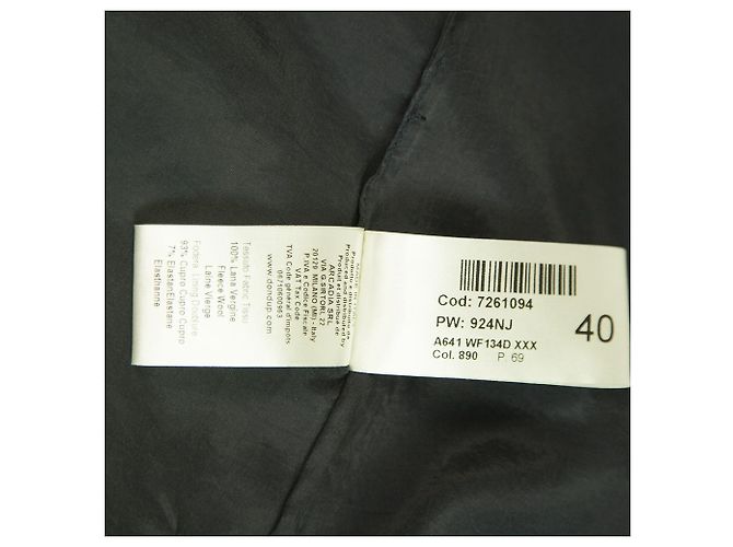 Dondup Blau Schwarz Spitzenbesatz Cocktail Wolle Ärmelloses Minikleid Größe 40 - Ansicht 5