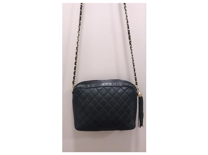 Chanel Camera Bag aus schwarzem Leder - Ansicht 5