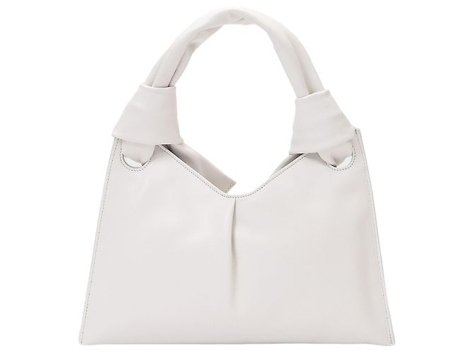 Little Liffner Abendtasche mit Knoten aus cremefarbenem Leder Gelb - Ansicht 3