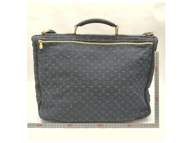 Louis Vuitton Sac à langer bleu marine Monogram Mini Lin Denise - vue 5