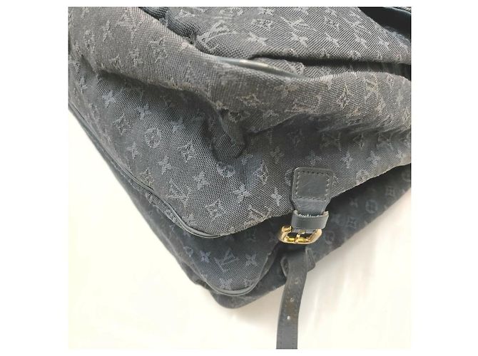 Louis Vuitton Sac à langer bleu marine Monogram Mini Lin Denise - vue 6