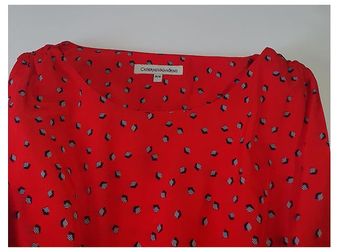 Rotes Kleid von Catherine Malandrino mit Taschen Größe M - Ansicht 4