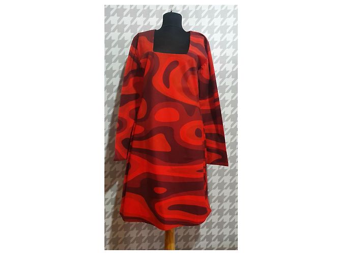 Autre Marque Hosbjerg Paloma Kleid Rot Bunt Mehrfarben Bordeaux - Ansicht 3