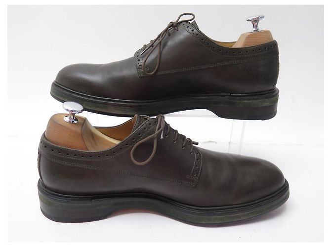 Hermès SCARPE DERBY HERMES 42 IT SCARPE IN PELLE MARRON MARRON MUT Marrone - vista 2