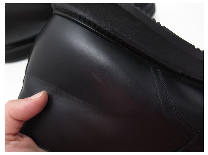 Hermès SCARPE HERMES STIVALI CHUKKA 42 STIVALI IN PELLE NERA SCARPE Nero - vista 10