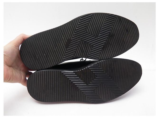 Hermès SCARPE HERMES STIVALI CHUKKA 42 STIVALI IN PELLE NERA SCARPE Nero - vista 3